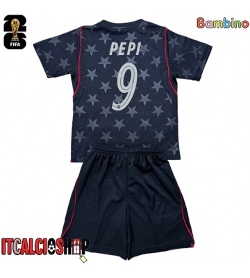 Stati Uniti Ricardo Pepi #9 Seconda Maglia Bambino Mondiali 2026 Manica Corta (+ Pantaloni corti)